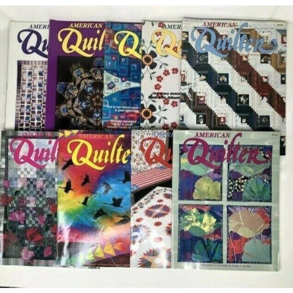 9 American Quilter Magazines Back Issues 1993 1994 1995 1997 Lot Quilting